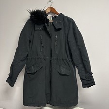 Zara Basic Coat Black Parka
