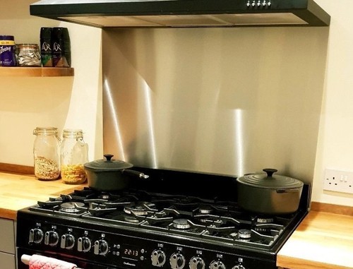 Stainless steel splashback - steel,