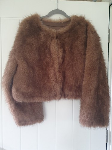 Zxpc brown faux fur cropped - zxpc,