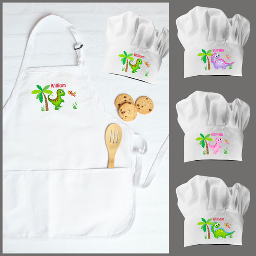 Personalised dinosaur chef - personalised,