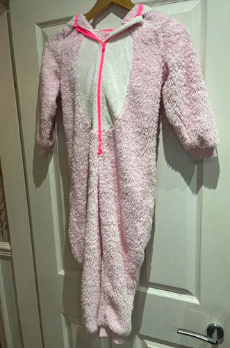 Girls pink hooded unicorn - girls,
