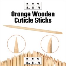 Orange Wood Cuticle Sticks Nail Art Cuticle Wooden Pusher Stick Remover Manicure