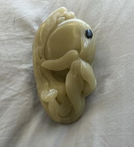 Mutton fat jade antique lotus - mutton,