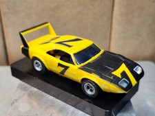 AFX LIGHTED YELLOW #7 DODGE DAYTONA CHARGER HO SLOT CAR