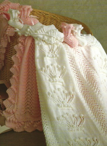 Baby lace edge shawl - lace, and