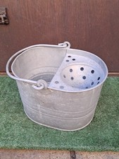 Vintage Retro Galvanised Metal Mop Bucket. Water Tight, Prop, Garden Planter 321