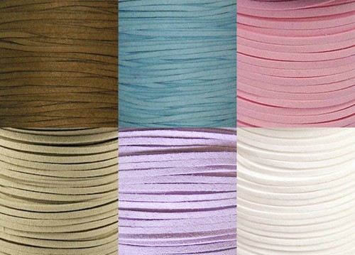 Faux suede flat cord - faux, 3mm-