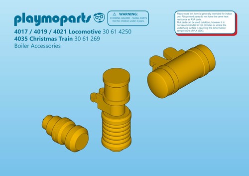 Playmobil train boiler parts - playmobil,