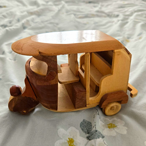 Wooden toy tuk - toy, tuk-tuk
