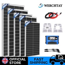 100W 200W 300W 400W Solar Panel Kit with Mounting Brackets Caravan RV Camper Van