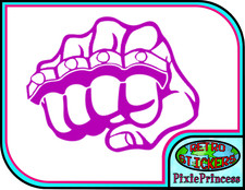 Knuckle Brass D Vinyl Sticker Fight Laptop Tablet MMA Wall Window Duster Decal