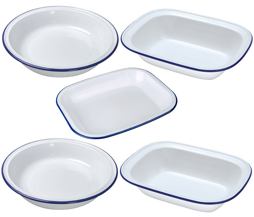 New white pie - white, enamel