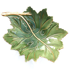 Ceramic Table Centre Piece Display Dish Leaf Design Extra Large Made in Italy