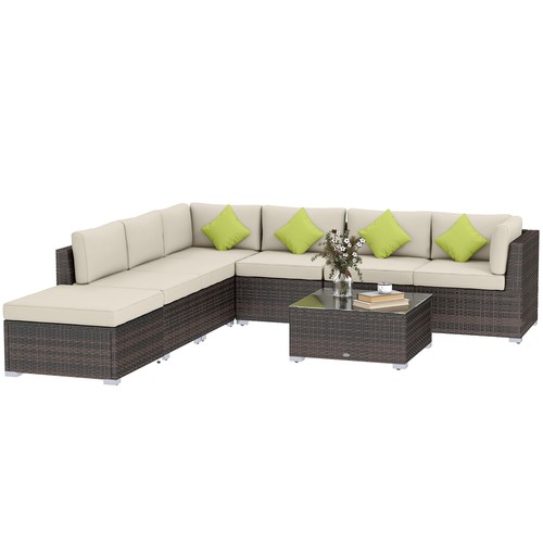 Outsunny 8pc rattan sofa - outsunny,