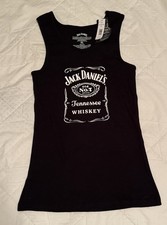 Jack Daniels Logo Tank Top Womens Small Black Ideal Tees  xL