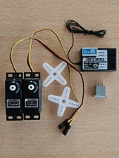 2x Acoms AS-12 Servos & AR-2 27MHz Receiver & Xtals set