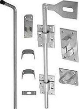 SURFACE GARAGE DOOR DROP GROUND FIELD GATE CANE BOLT GALVANISED 12"/18"OR 24"