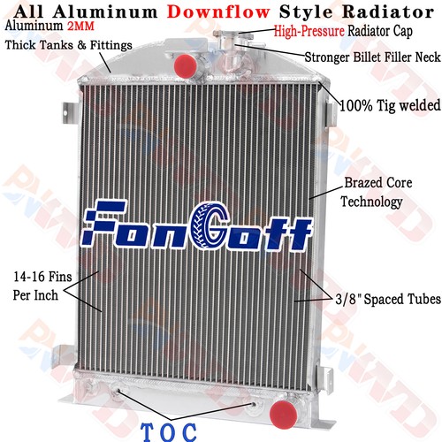 Row radiator for 1932 ford - row,