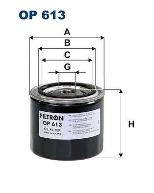 Fits filtron 613 oil - fits, filter