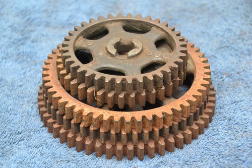 Antique lathe change gear set - antique,