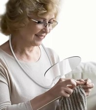 LTDOOIT Reading Magnifier For Books Hands Free, Hanging Neck Magnifying Glass On