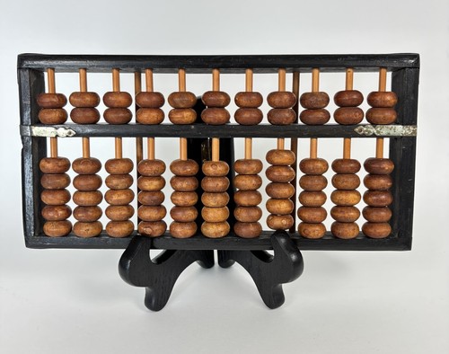 Vintage wood abacus rods - 11,