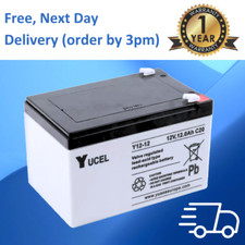 YUCEL 12v 12Ah Lead Acid Battery -  ideal for mobility and leisure use .