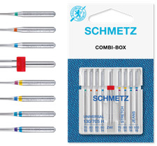 Schmetz Combi-Box Sewing Machine Needles, Universal, Stretch & Jeans Combination