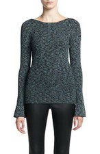 Theory Cabled Print Rib Boat