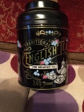 New English Teas Large Black Tea Tin Empty