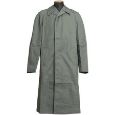 Vintage 1980s Austrian Army raincoat military coat trenchcoat trench no insig