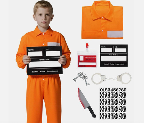 Kids unisex prisoner costume - unisex,