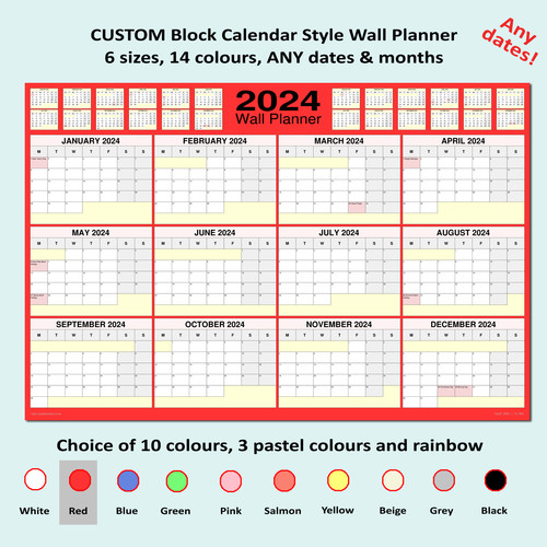 Custom block calendar wall - custom,