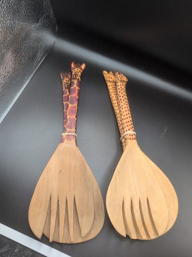 Handmade african wooden salad - african,