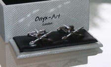 Novelty Cufflinks - Rowing Oars * New * Mens Gift