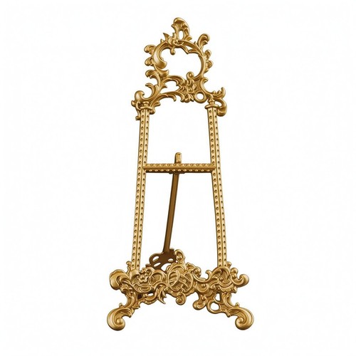 Ornate brass easel - easel, pierced