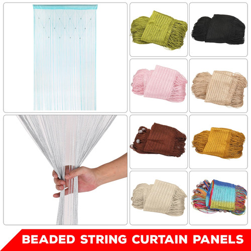 String curtain beaded - string,