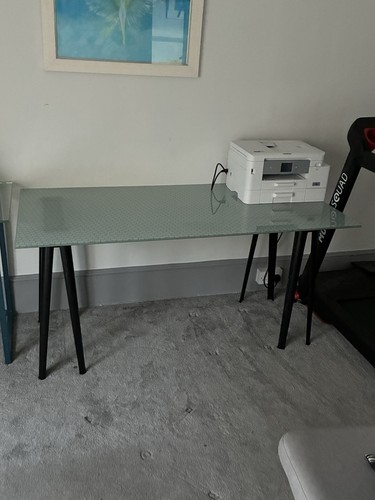 Stylish trestle desk glass - stylish,