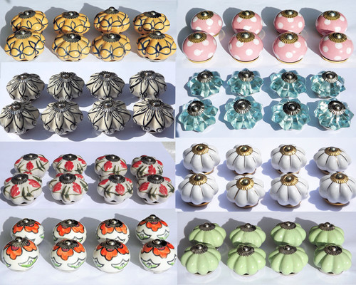 Ceramic knobs glass pulls - ceramic,