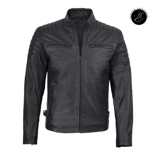 Mens black sheepskin leather - mens,