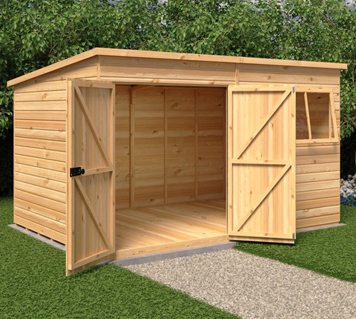 12x8 wooden pent - pent, shed