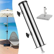 Stainless Steel Garden Docks Yard Parasol Umbrella Base Stand Tube Pole Holder