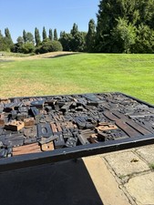 Vintage Industrial Letterpress Printing Block Coffee Table – Unique Design