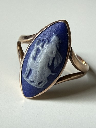 Antique 9ct gold wedgwood - gold,