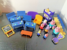Peppa Pig Bundle Joblot Figures School Bed Sofa Chairs Stairs Daddy Pig Icecream