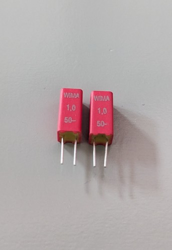 Wima 0uf 50v capacitors x2 - 1.0uf,