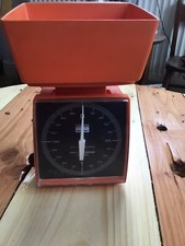Vintage Retro Hanson Orange Plastic Scales With Tray 1970s Kitchen