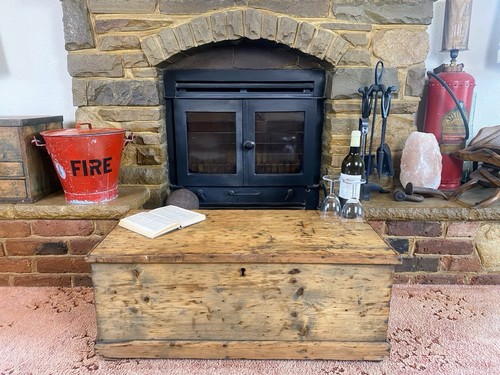 Old antique pine chest - old,