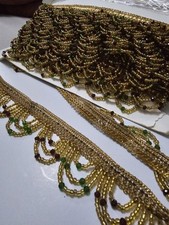 1 yard crystal antique gold /