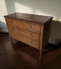 Antique Oak Low chest of drawers Wash Stand Base Arts And Crafts